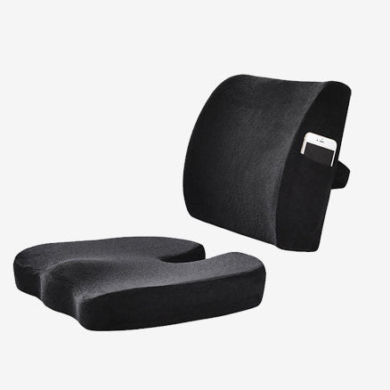 Gel Seat Cushion Set — Cool Ergonomic Support for Car & Office