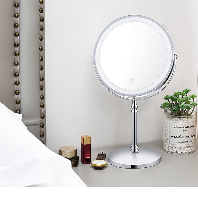 8" LED Vanity Mirror with Lights — 10X Magnification