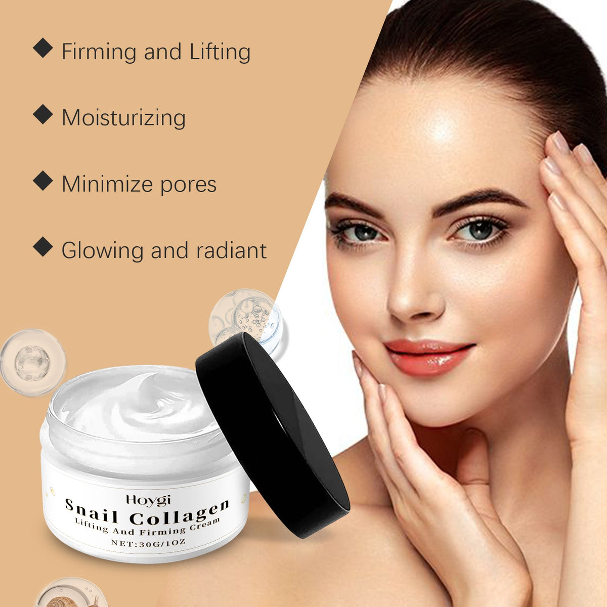 Snail Collagen Firming Cream for Visible Lifting & Glow