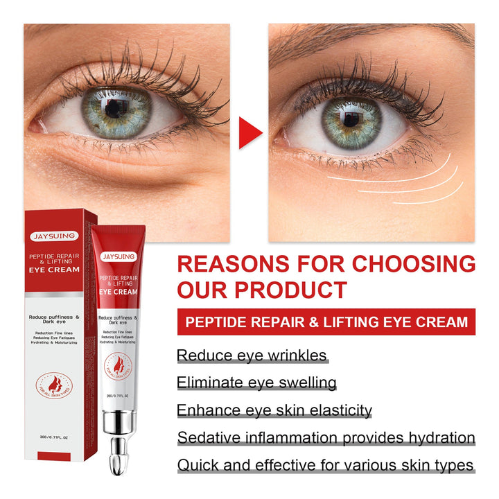 Peptide Eye Cream for Puffiness, Dark Circles & Lines