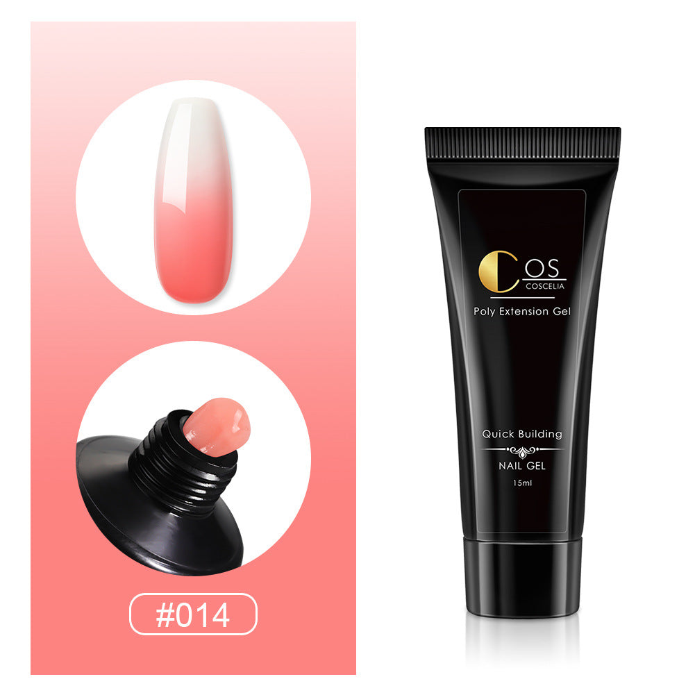 6-Color Nail Extension Gel — Temperature-Change, Painless