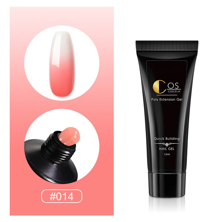6-Color Nail Extension Gel — Temperature-Change, Painless