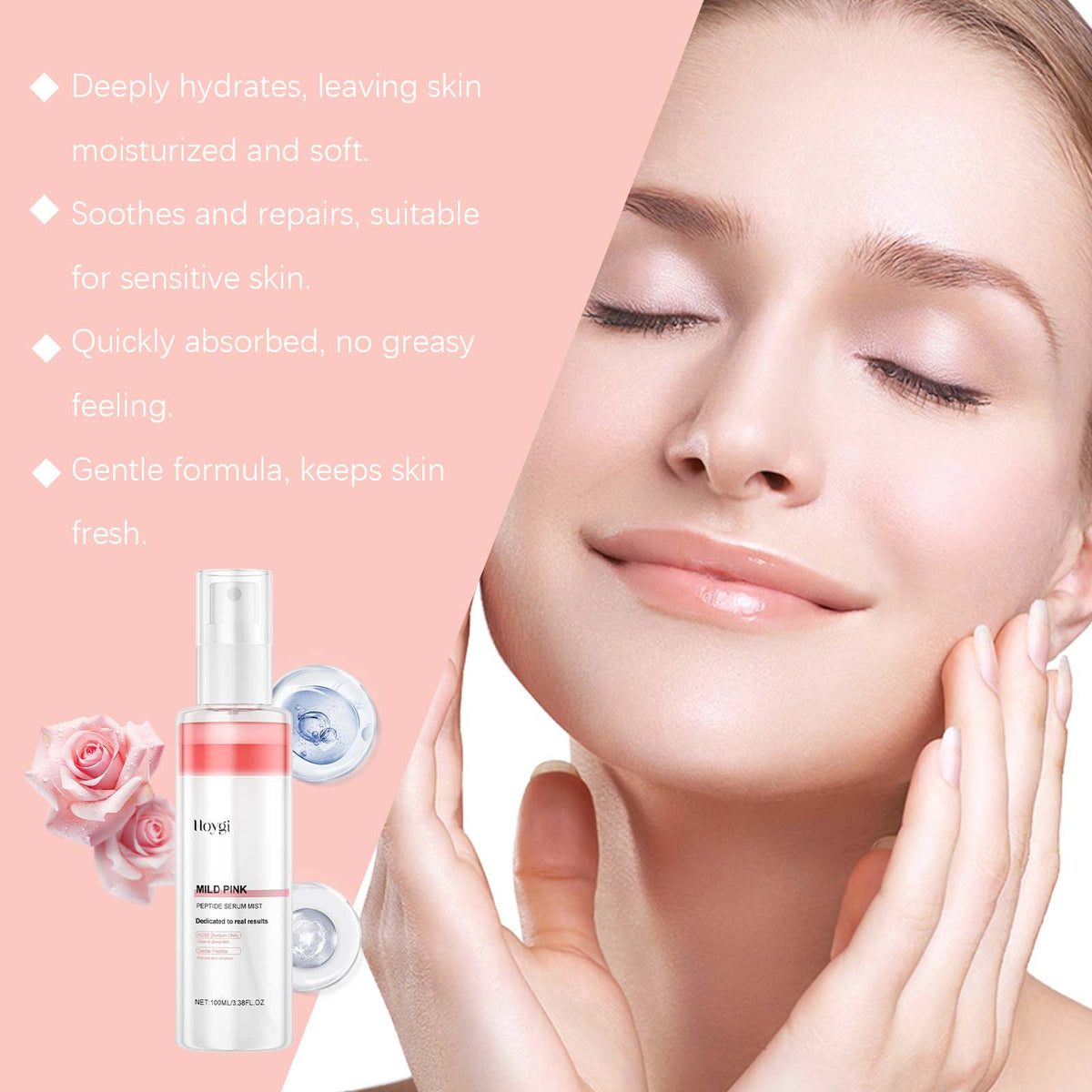 Nicotinamide Rose Mist Spray for Instant Skin Hydration