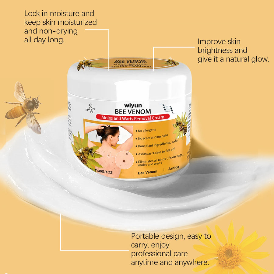 Bee Venom Wart Removal Cream — Painless Mole & Skin Tag