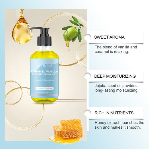 Caramel Vanilla Body Oil for Deeply Soft, Smooth Skin