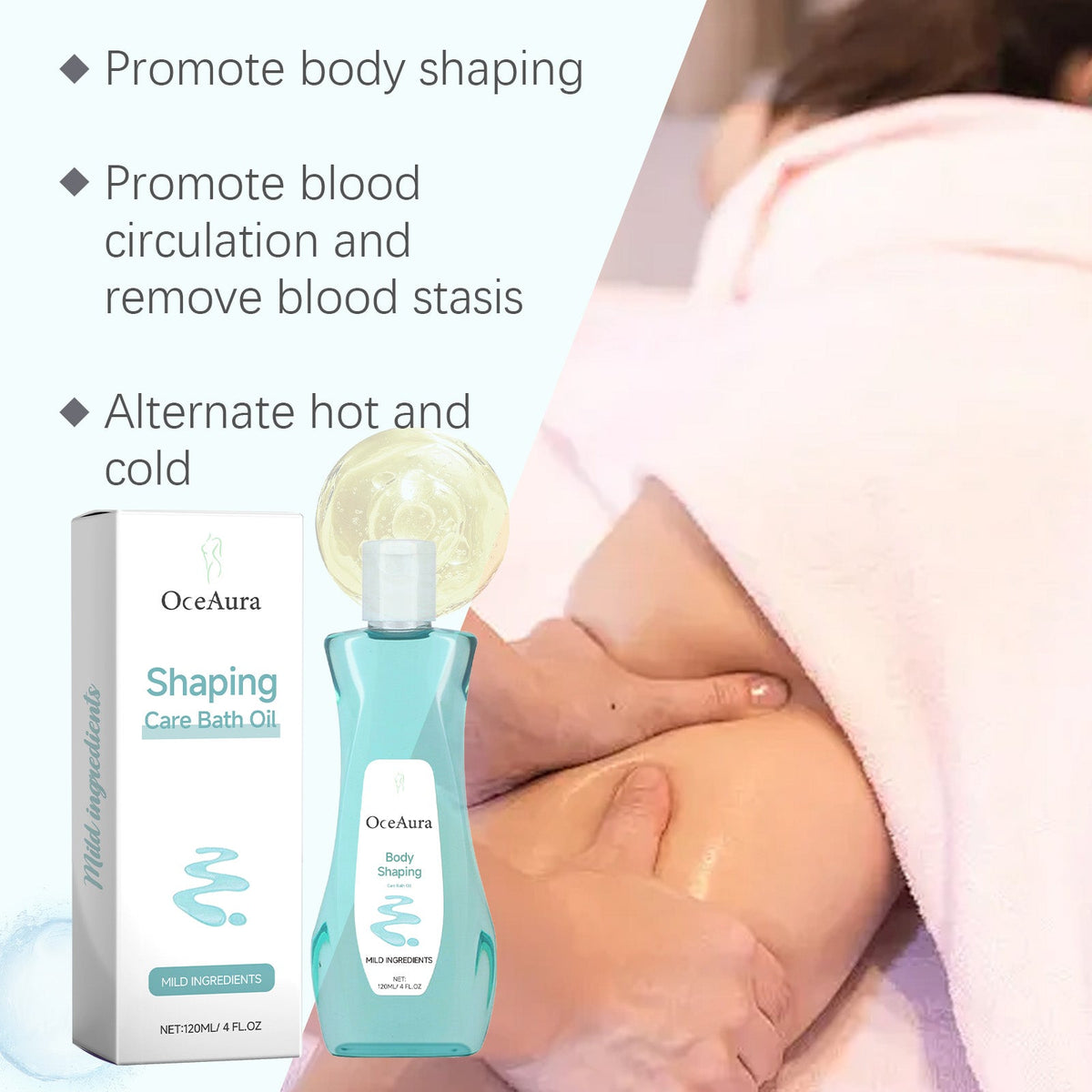 OceAura Body Shower Oil for Firming and Daily Glow