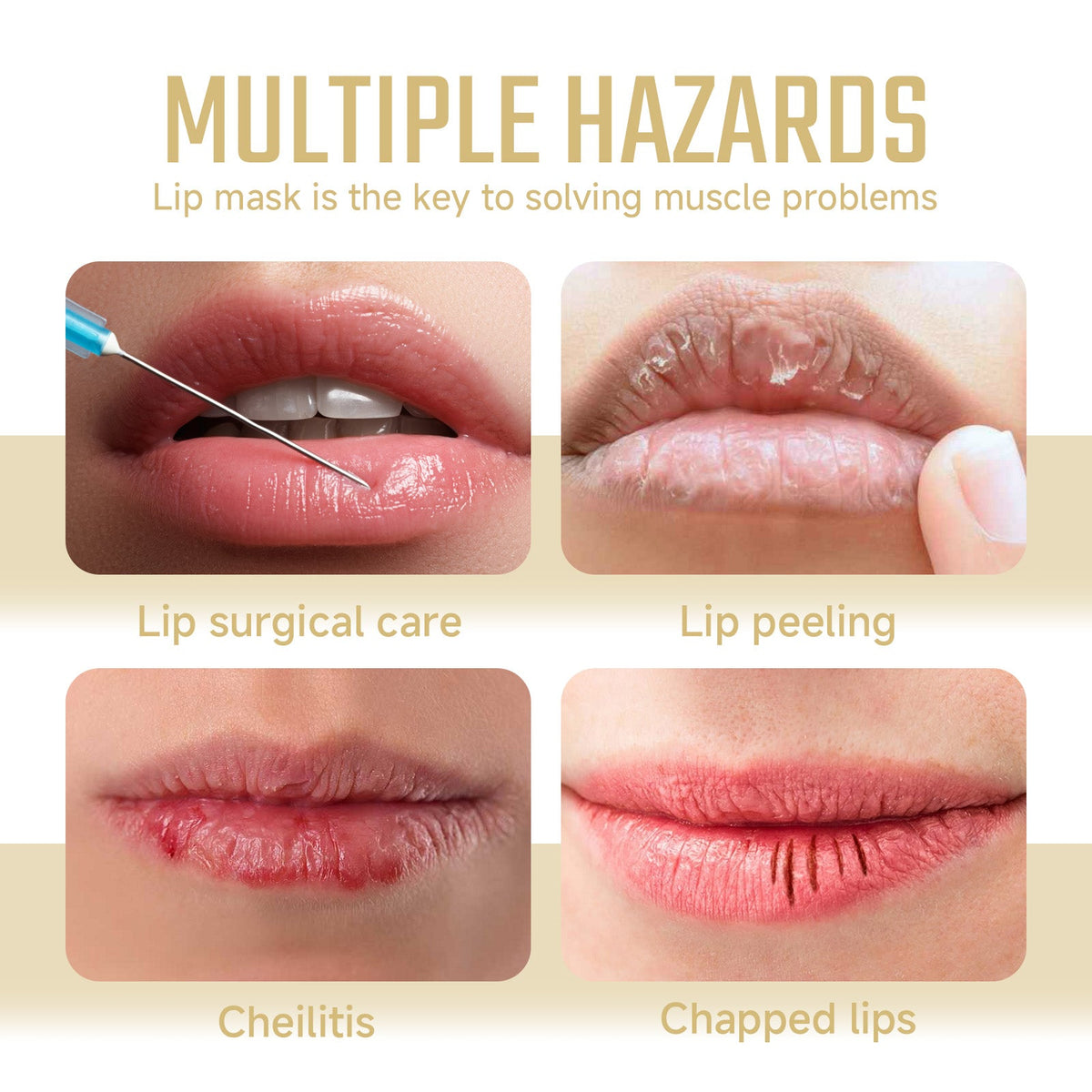 Collagen Lip Mask Set for Dry, Chapped & Peeling Lips