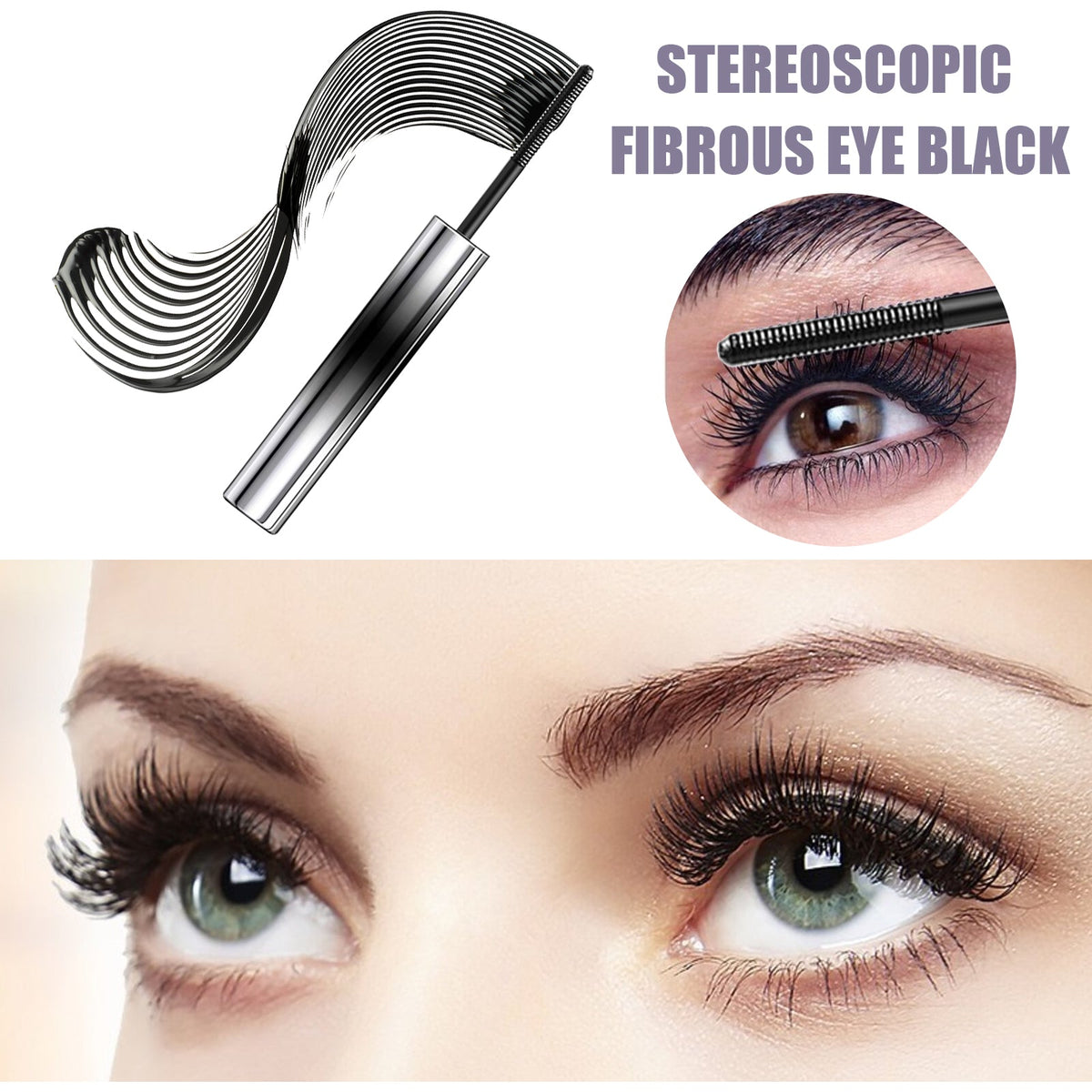 Fiber Mascara for Longer, Fuller, Curled, Defined Lashes