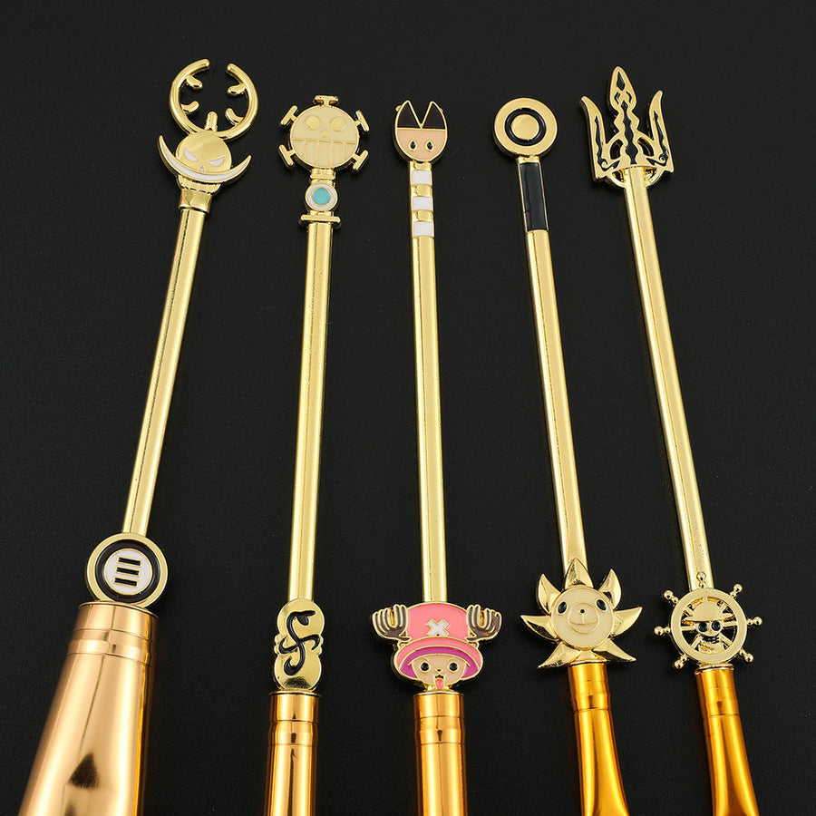 One Piece Anime Makeup Brushes — 7-Piece Gold Collector Set