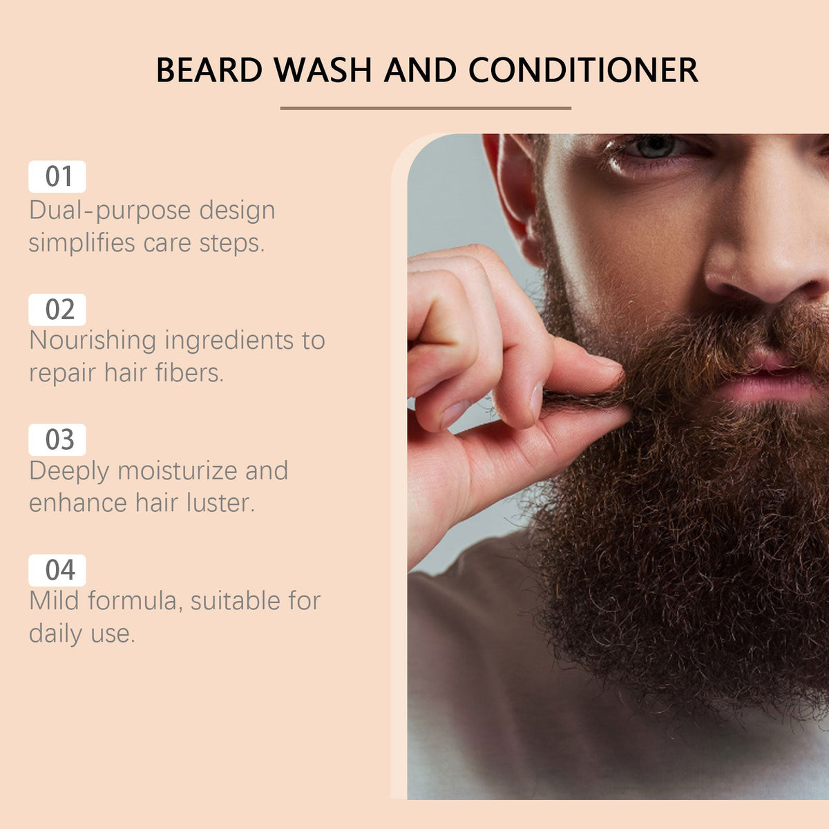 2-in-1 Beard Wash & Conditioner – Soft, Shiny Beard