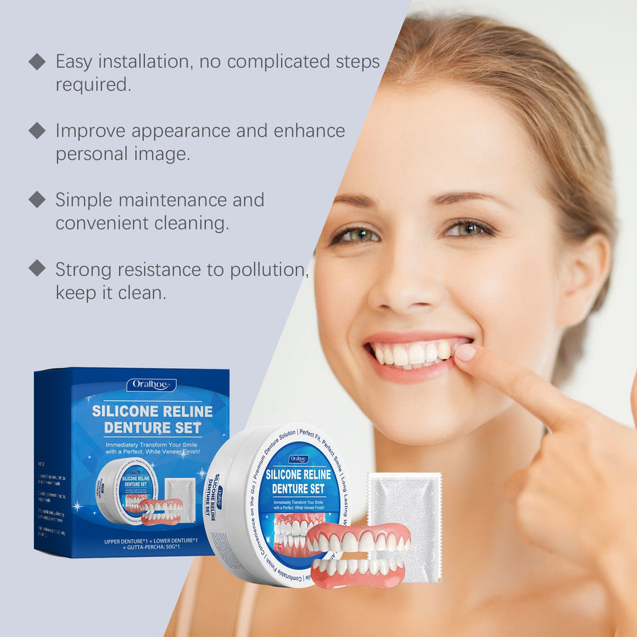 Instant Smile Denture Set — Perfect White Veneer Smile