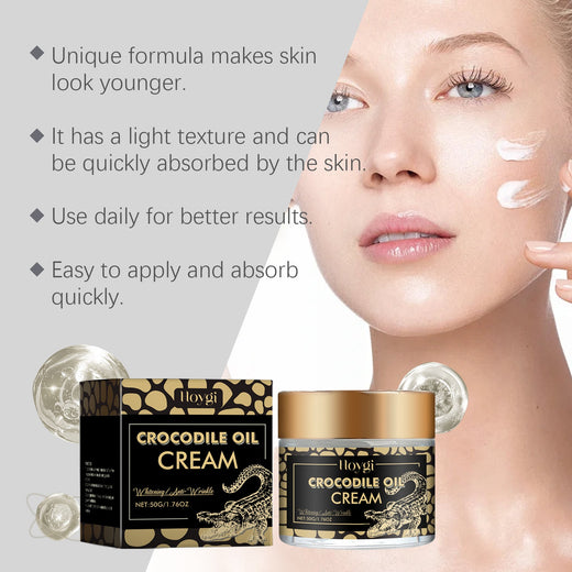 Crocodile Oil Face Cream for Wrinkles & Dry Skin, 50g