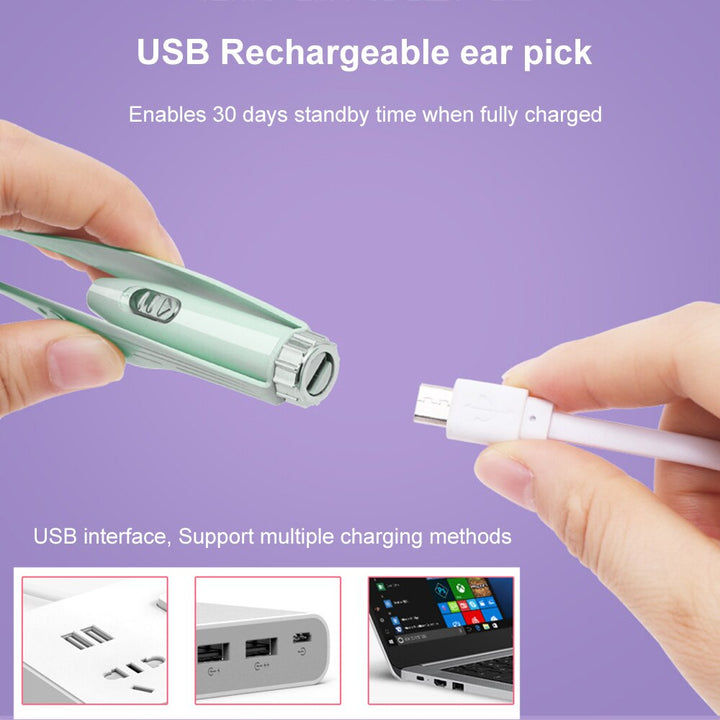 LED Ear Cleaner — Rechargeable Ear Wax Removal Tool