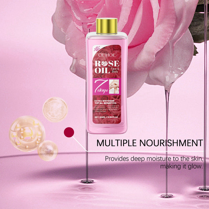 Rose Body Oil for Dry Skin, Dark Spots & Uneven Tone
