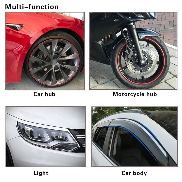 Wheel Rim Protector Strip — Covers All 4 Wheels in 7