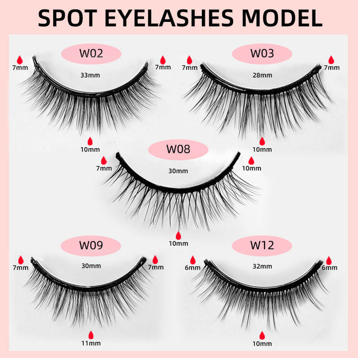 Self-Adhesive False Eyelashes With Built-In Mirror