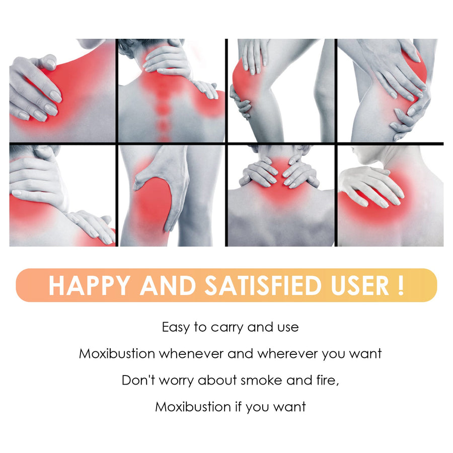 Worm Wood Massage Roller — Smoke-Free Moxibustion for Neck