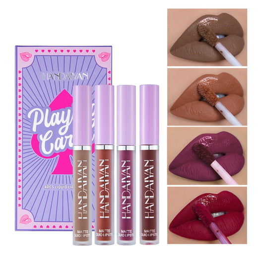 Matte Liquid Lipstick Set of 4 | Nude, Berry & Red