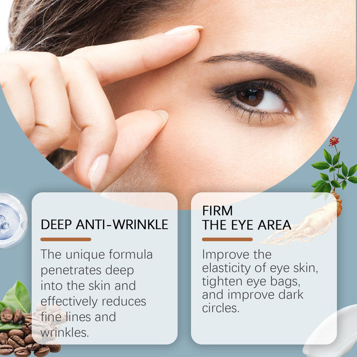 Caffeine Eye Cream with 360 Roller for Dark Circles