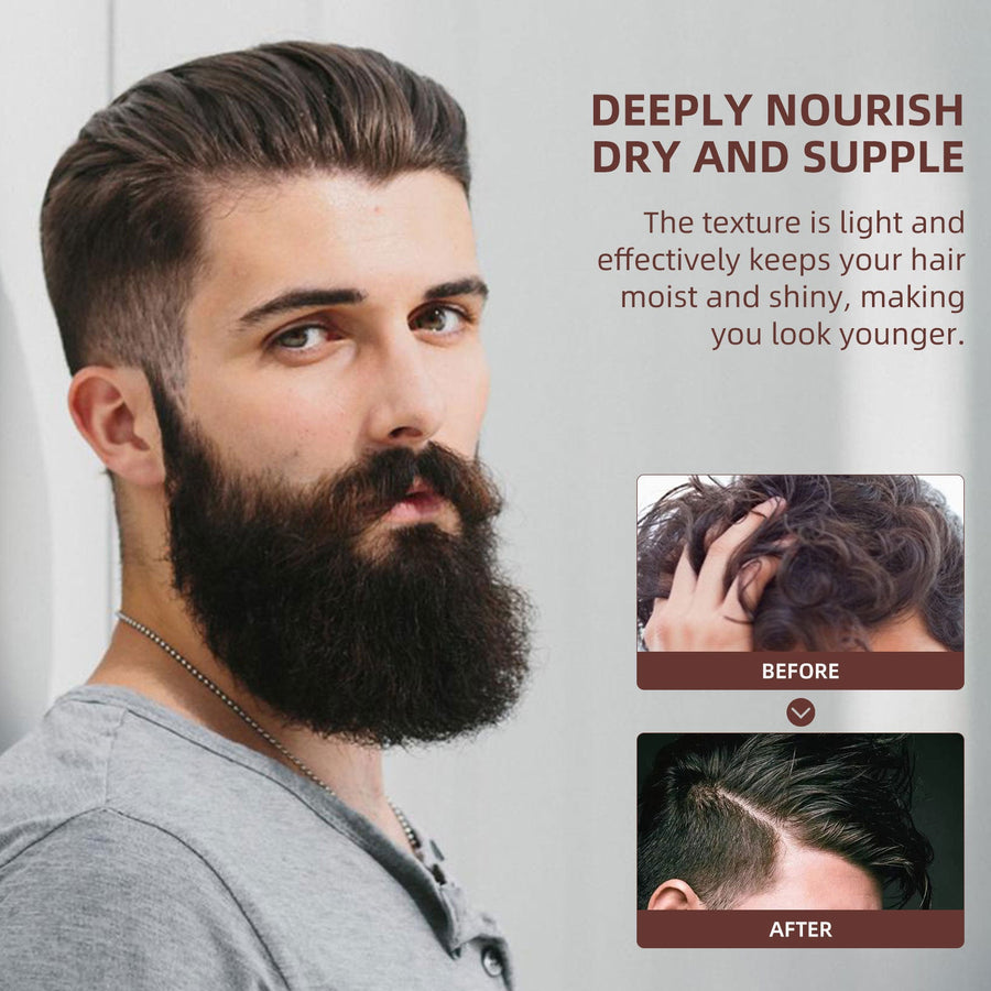 Polygonum Hair Dye Comb for Glossy Black Gray Coverage