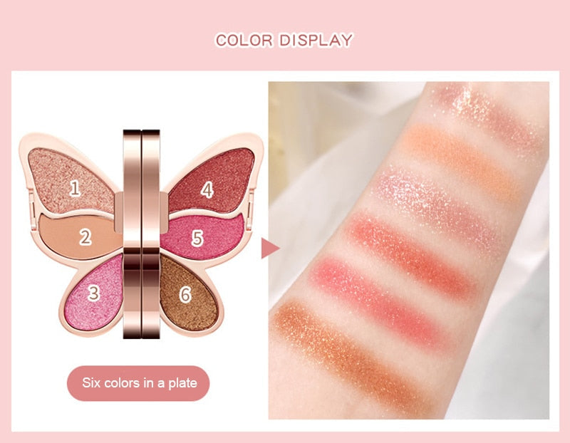 Butterfly Eyeshadow Palette for Glitter Makeup Looks