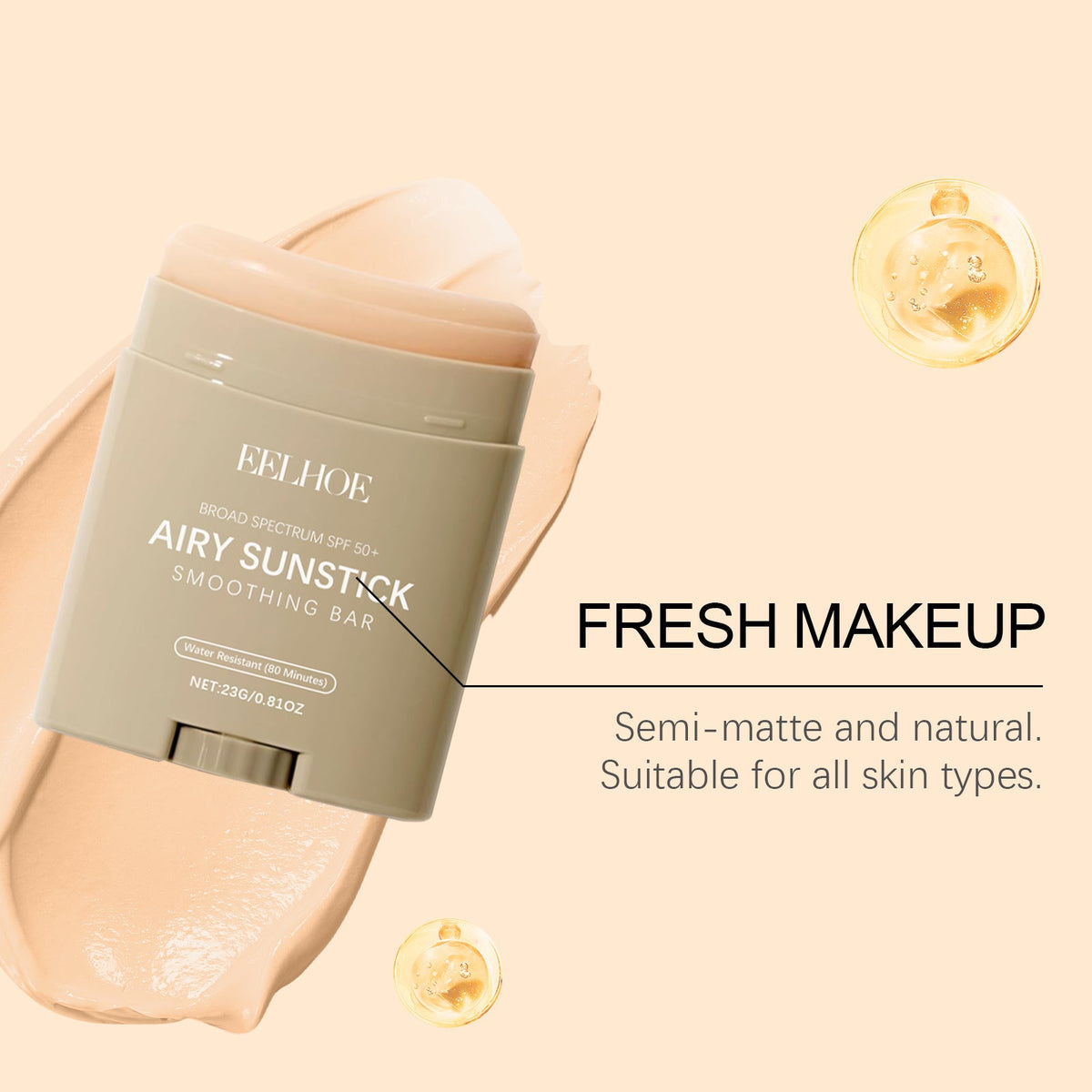 SPF 50+ Sunstick with Zero White Cast or Grease