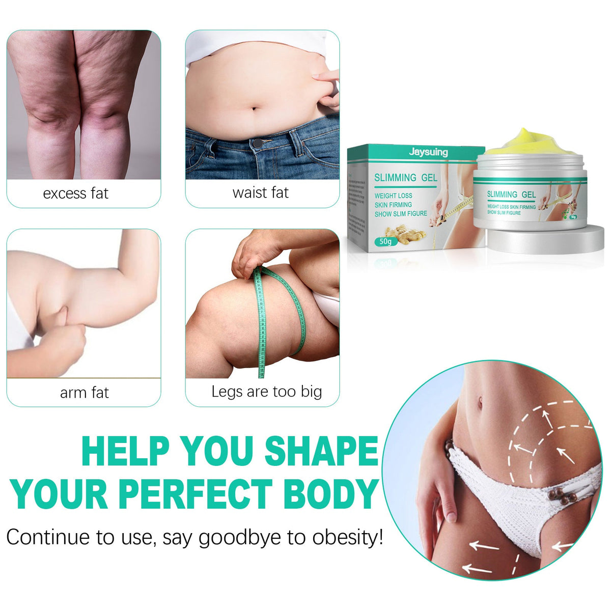 Jaysuing Ginger Firming Massage Cream for Body Contouring
