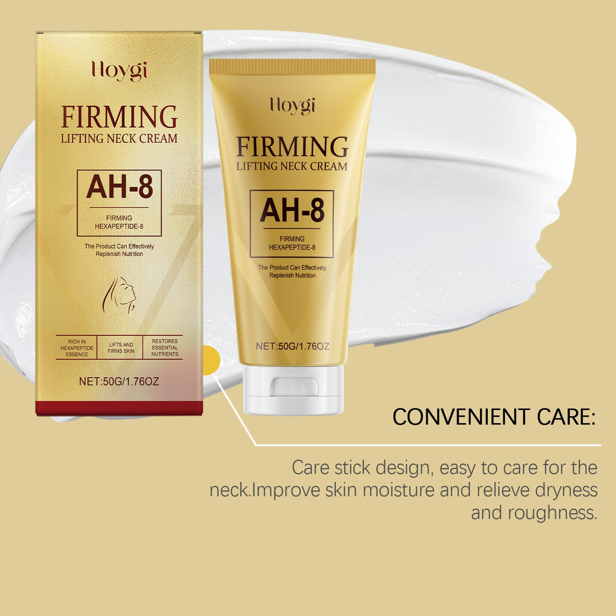 Hoygi Neck Cream With AH-8 Peptide For Firmer Skin