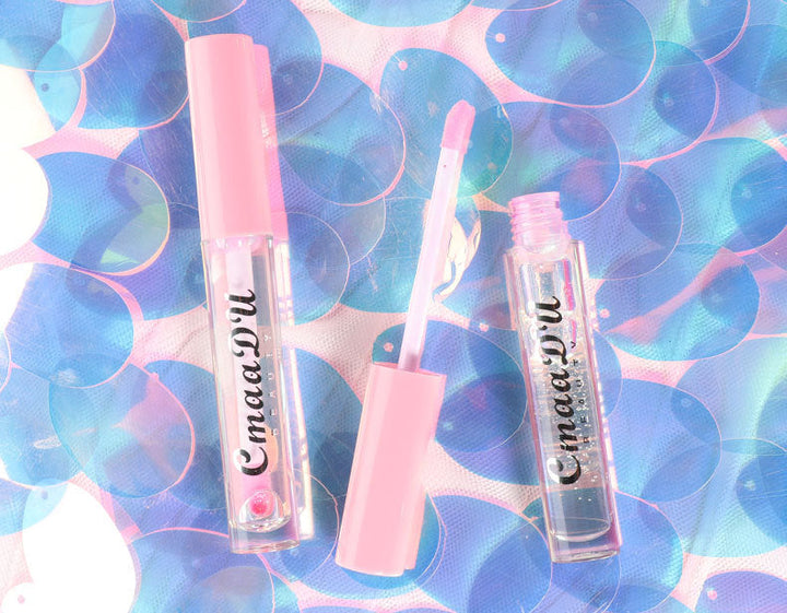 Color-Changing Lip Glaze for Warm Pink Glossy Shine