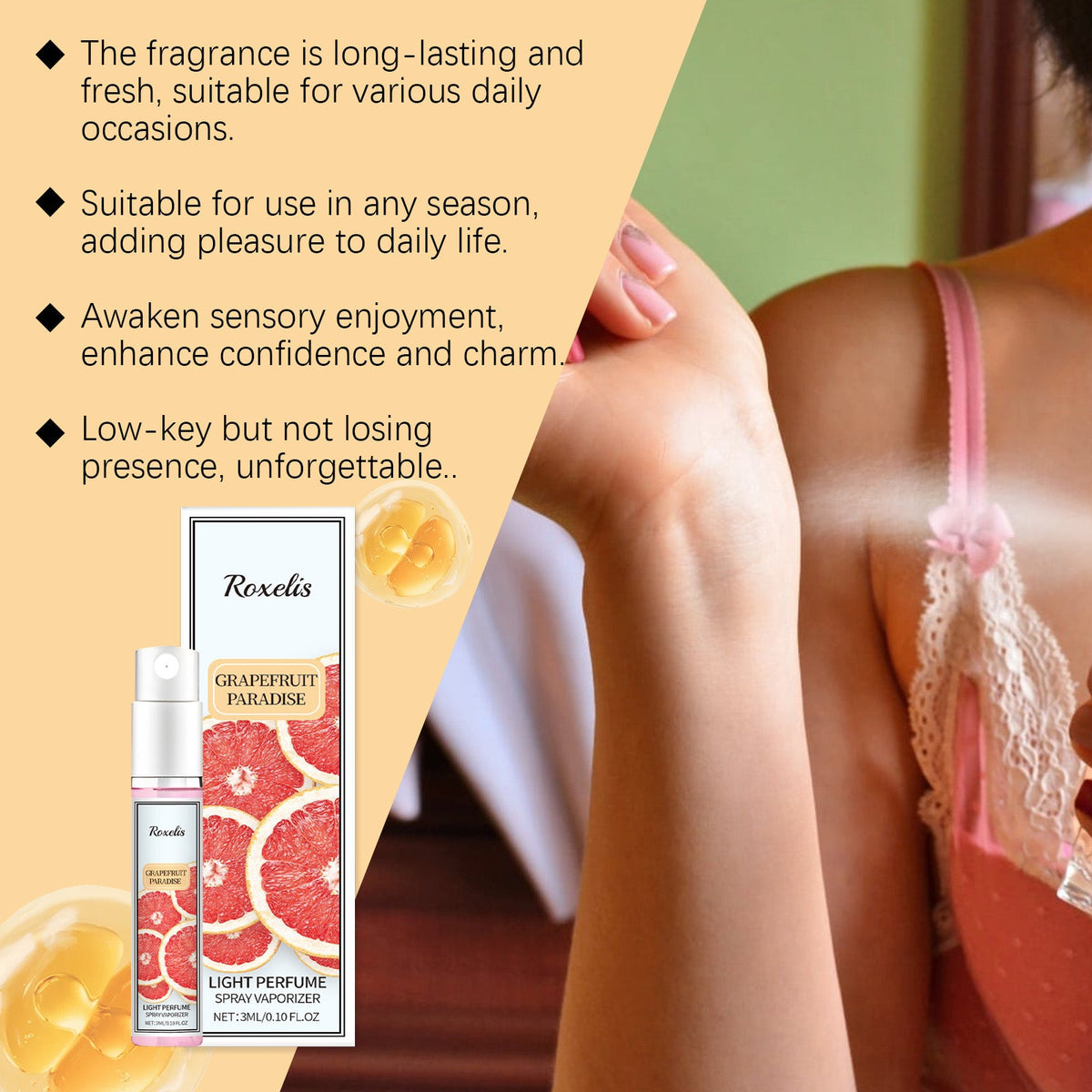 Grapefruit Perfume Spray for Fresh Everyday Fragrance