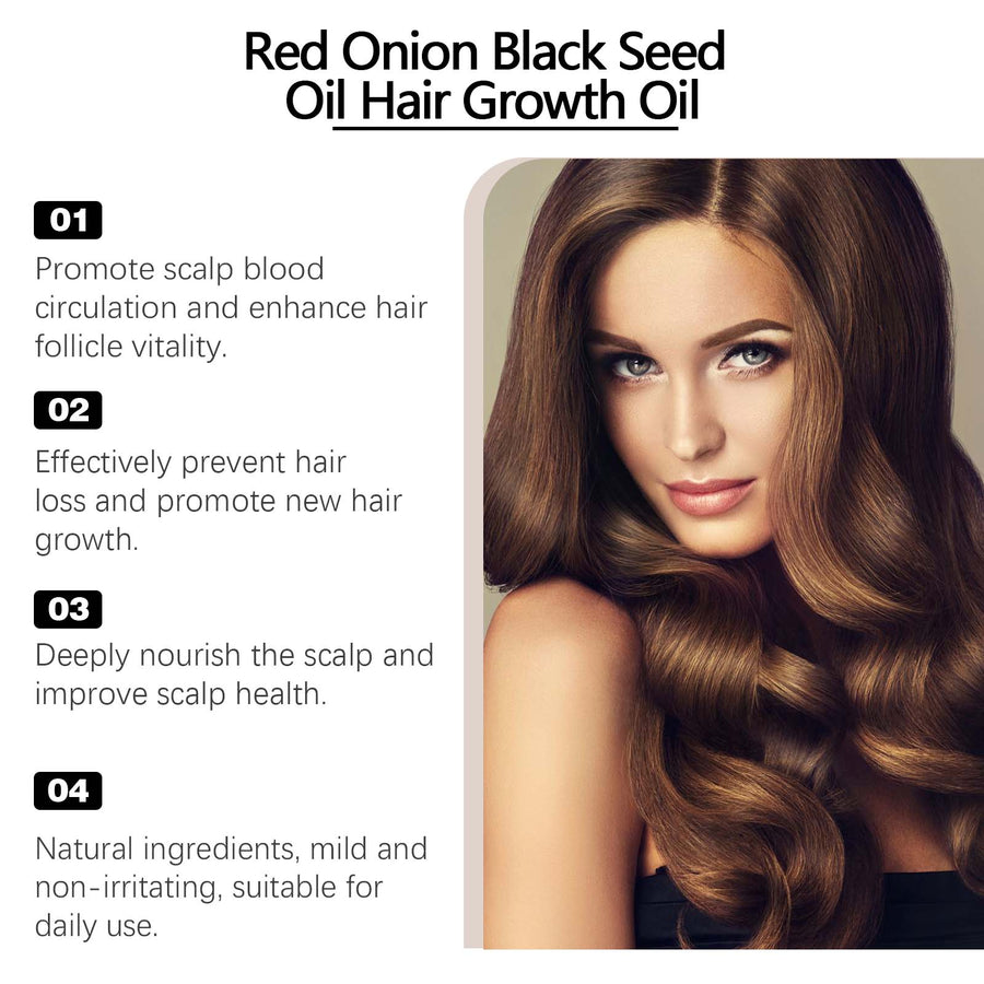 Red Onion Hair Oil for Fuller-Looking, Nourished Hair