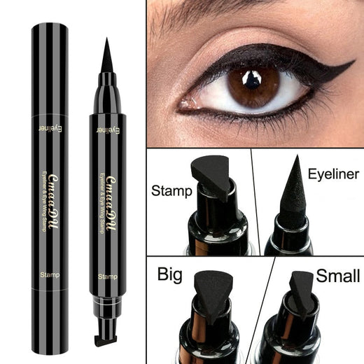 2-in-1 Stamp Eyeliner Pen for Sharp, Symmetrical Wings