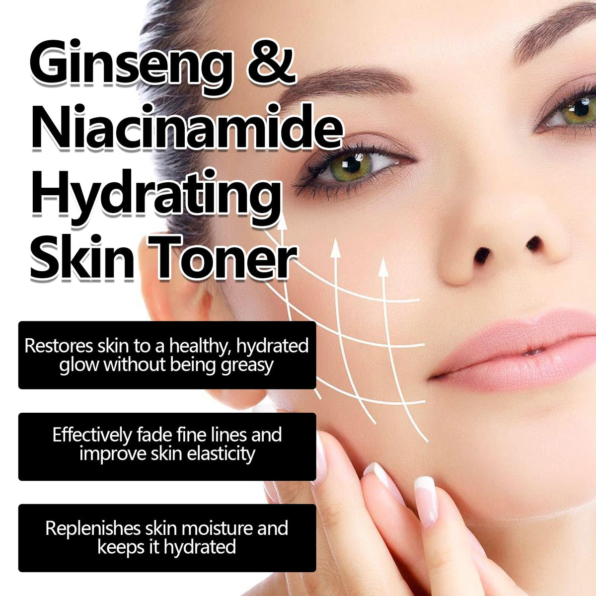 Ginseng Niacinamide Toner for Fine Lines & Hydration
