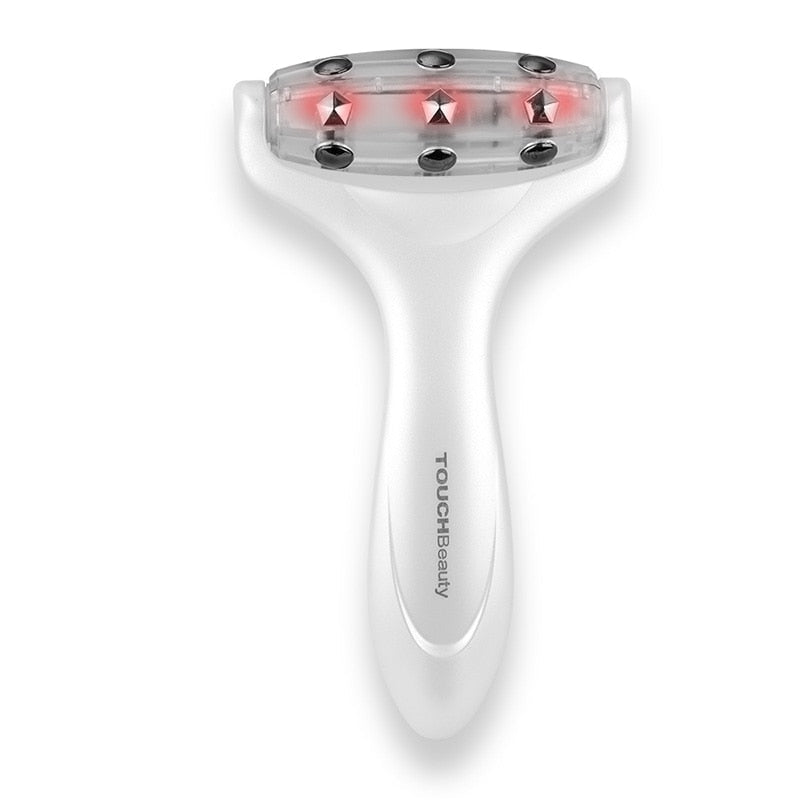 Red Light Face Massager Roller — Firmer Jawline, Reduced
