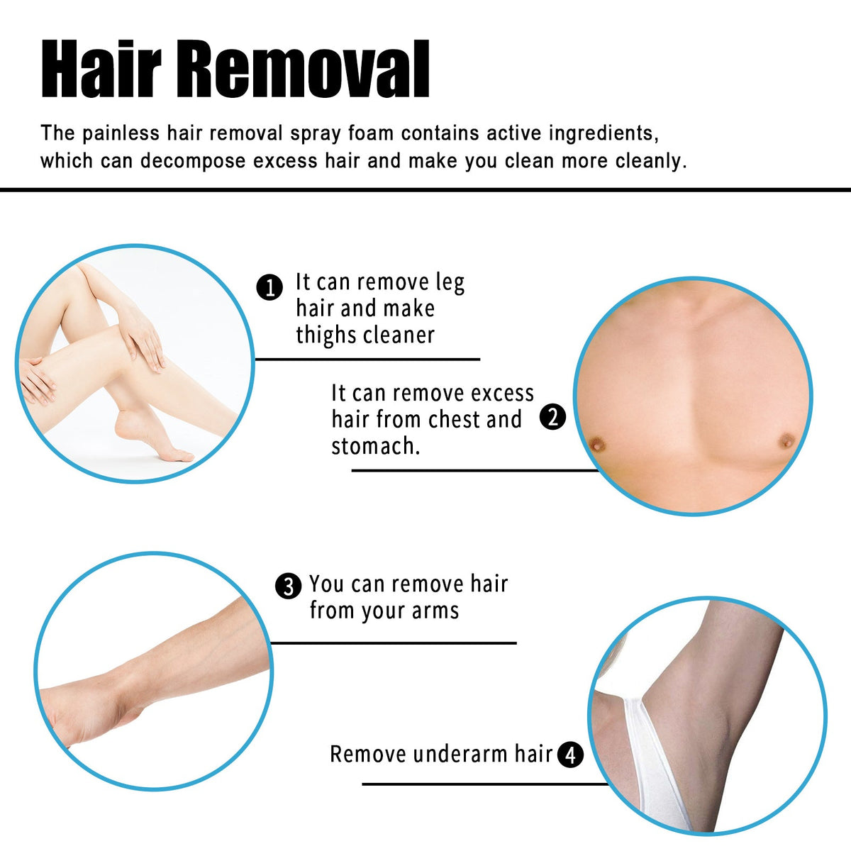 Painless Hair Removal Spray For Men — 30-Day Smooth Skin