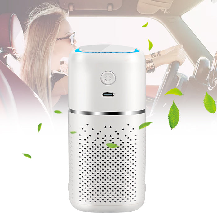 Car Air Purifier with UV-C & HEPA — Removes Smoke & Dust