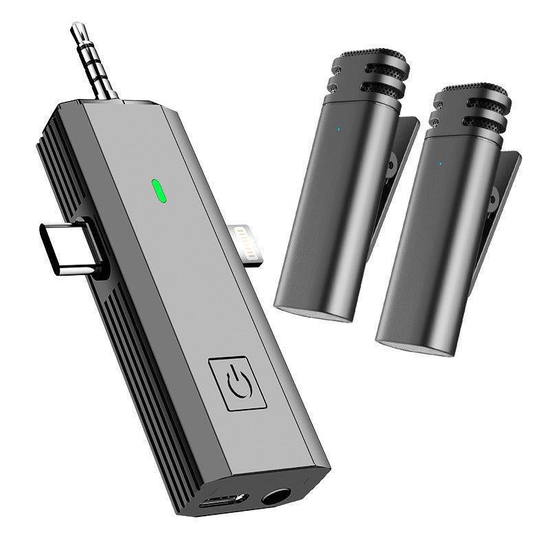 Lavalier Mic — Dual Wireless AI Noise Reduction for Creators