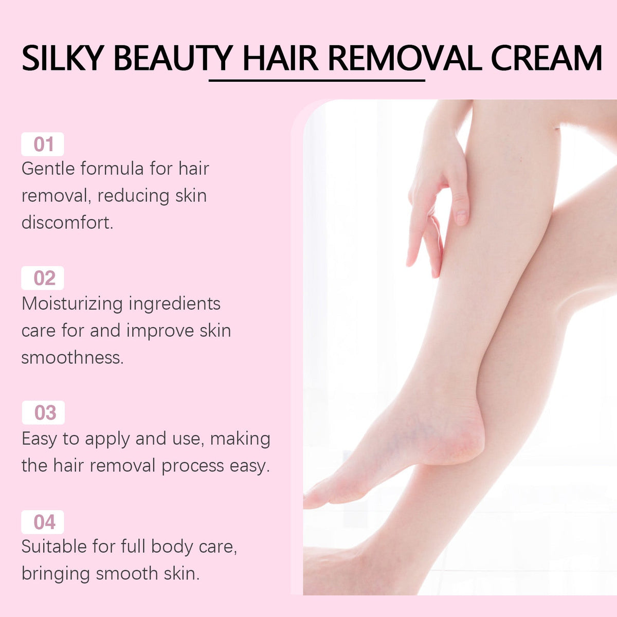 Silky Hair Removal Cream For Sensitive Skin, Full Body