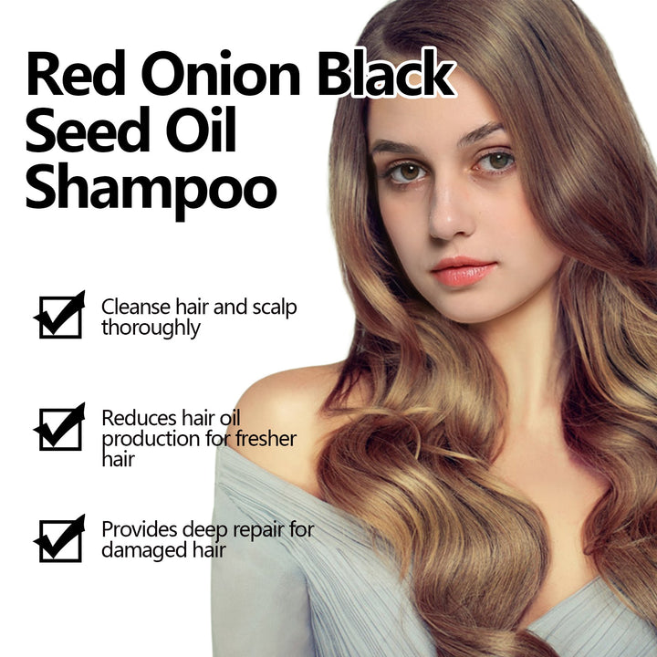Red Onion Shampoo for Oil Control and Smooth Hair