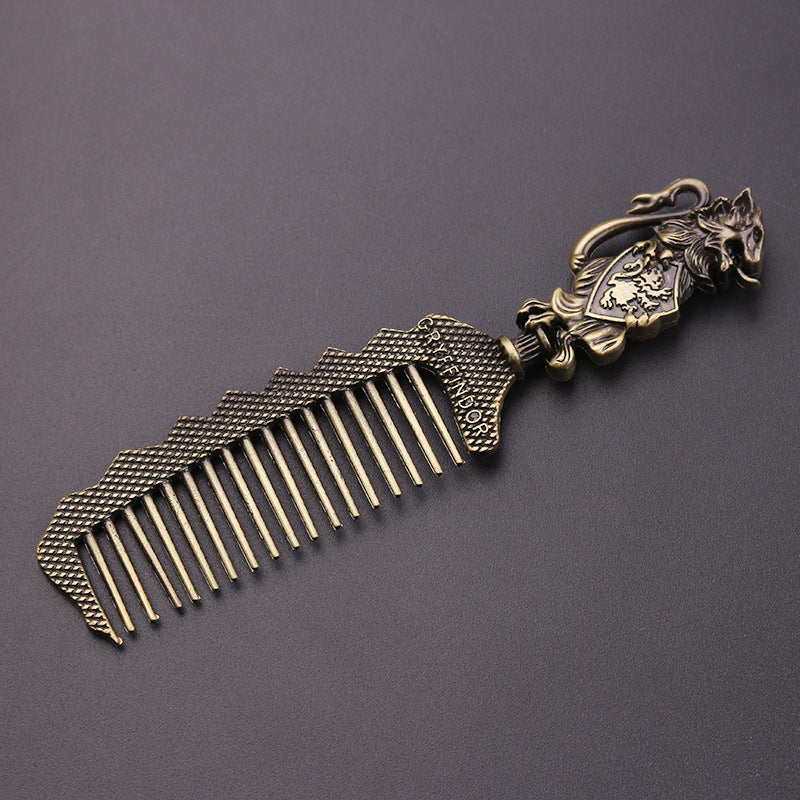 Gryffindor Ornate Metal Comb — Collectible Fan Gift