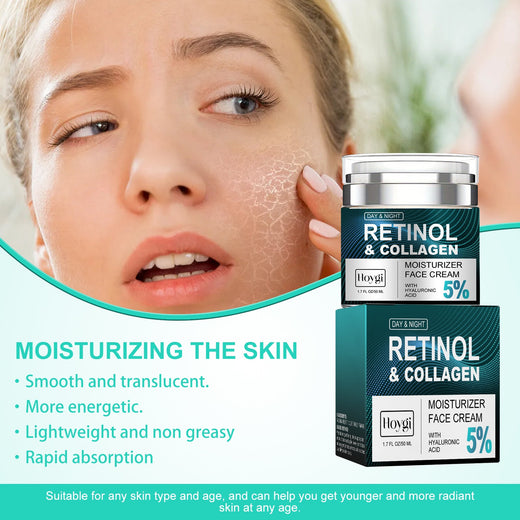 Retinol Face Cream for Fine Lines, Dry Skin & Glow