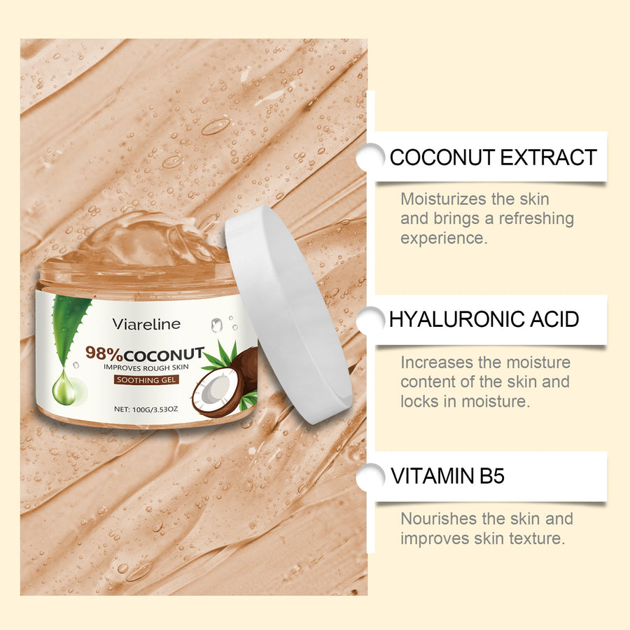 Coconut Hydrating Gel for Rough, Dry Facial Skin Care
