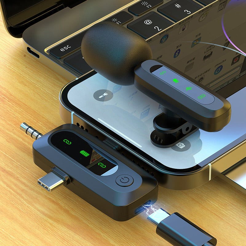 J3 Wireless Lavalier Mic — 3‑in‑1 Interface & Noise Reduction