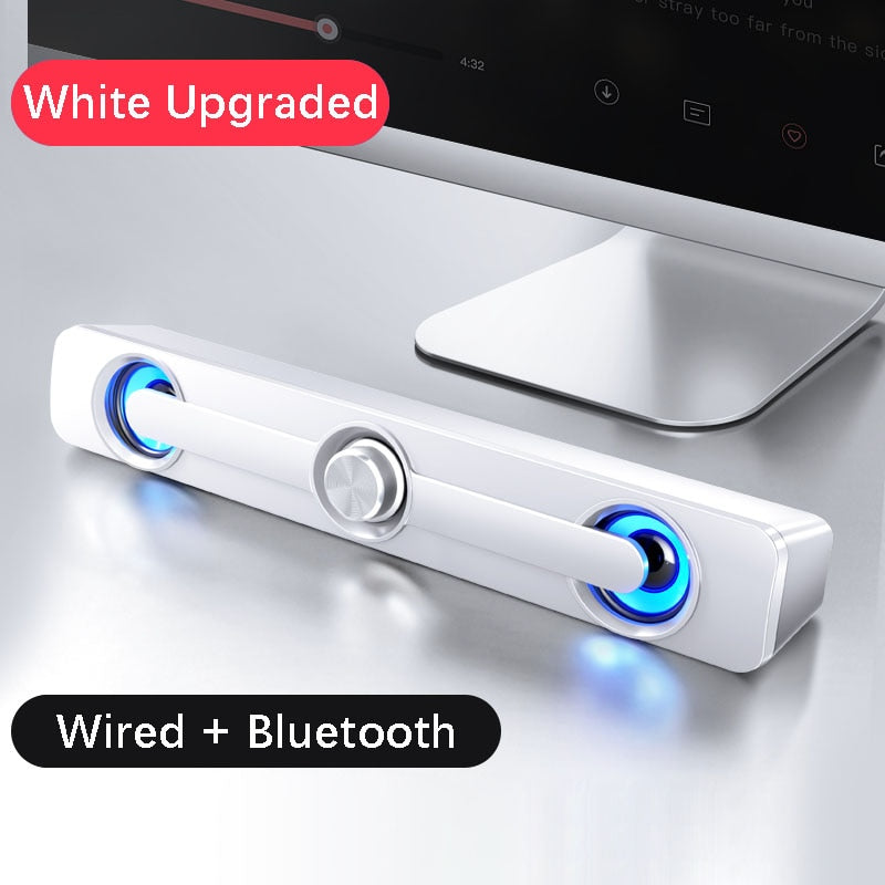 USB Powered Speaker Bar — Hi‑Fi Stereo Sound with Deep Bass