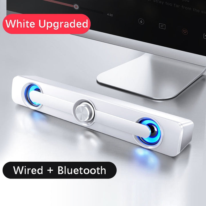 USB Powered Speaker Bar — Hi‑Fi Stereo Sound with Deep Bass