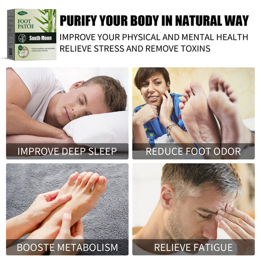 Bamboo Charcoal Foot Patches for Sleep & Stress Relief