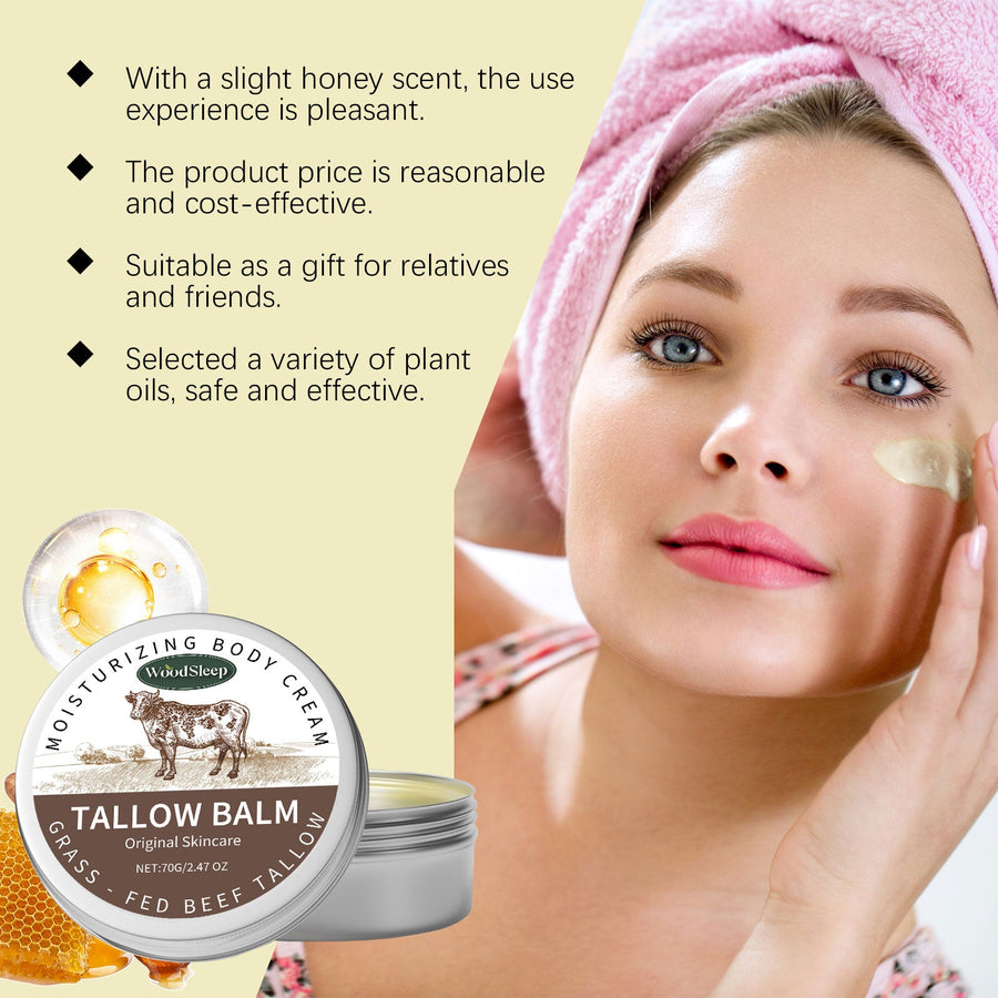 Tallow Face Cream for Dry, Sensitive Skin Relief