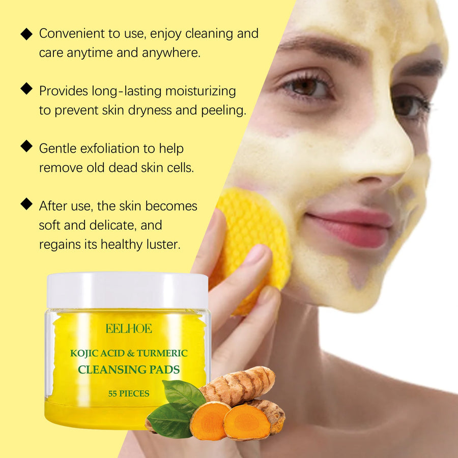 Turmeric Kojic Acid Cleansing Pads for Brighter Skin