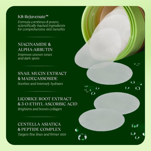 100 Hydrogel Toning Pads – K8‑Rejuvenate Complex