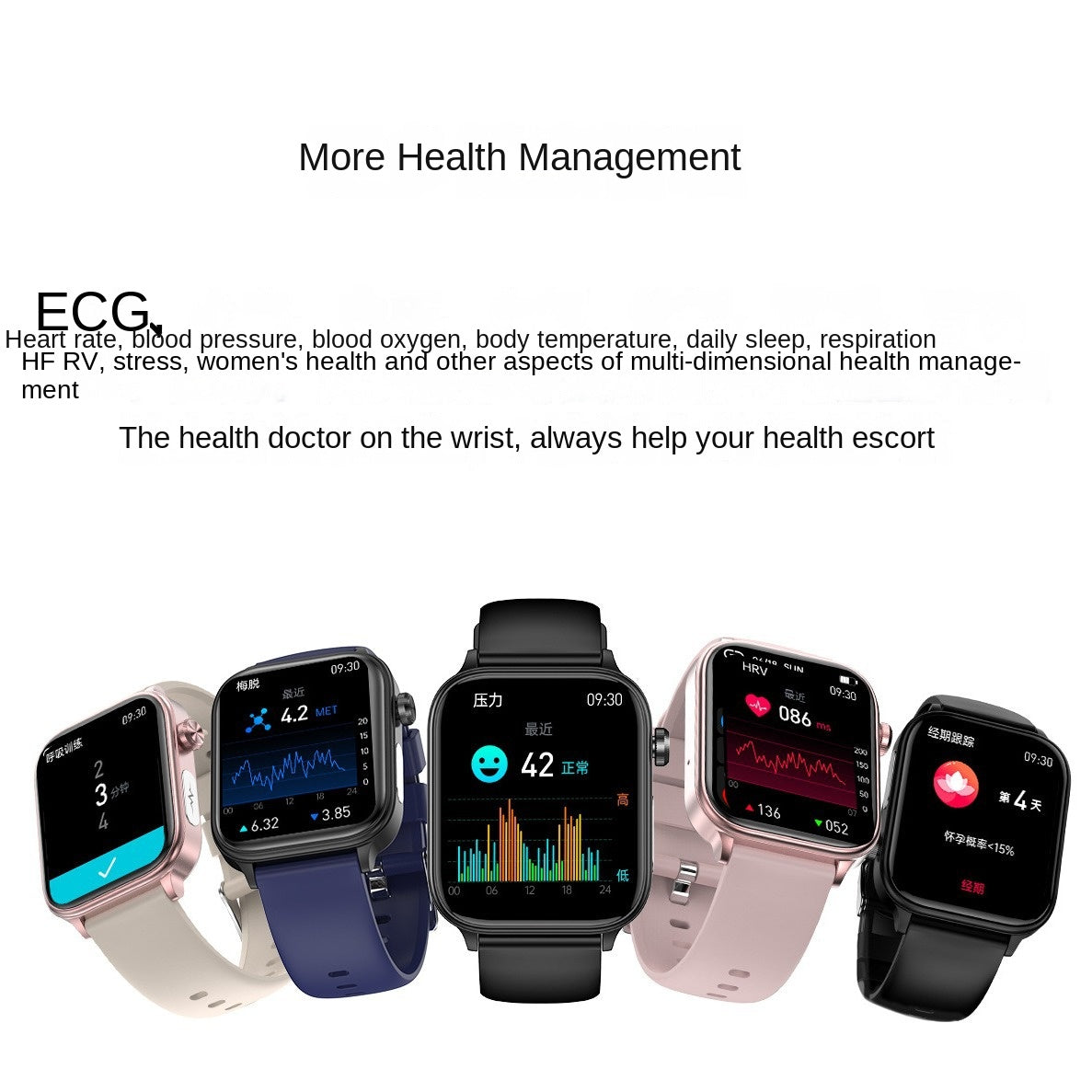 Smartwatch with ECG & Non-Invasive Glucose — ET570 Health